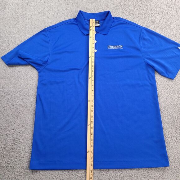 Nike Polo Shirt Mens Large Blue Golf Gridiron‎ Insurance Underwriters Embroidery - Picture 9 of 13